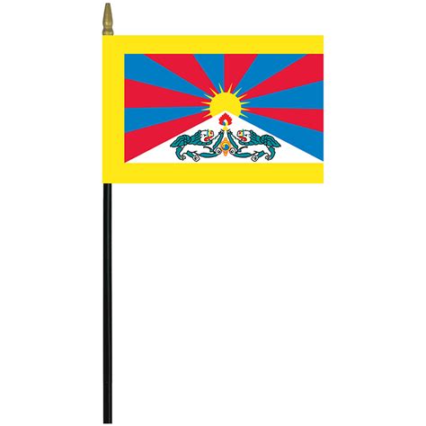 MRF 46 TIBET Tibet 4 X 6 Staff Mounted Rayon Hanover Flag Company