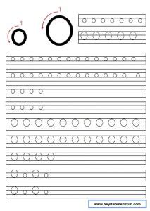 o Harfi Noktalı Yazma Çalışması OkuL EtkinLikLeri Eğitime Yeni