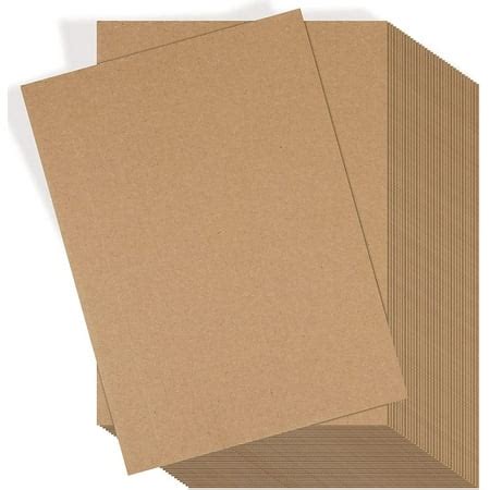 50 Pack Brown Corrugated Cardboard Sheets Flat Cardboard Sheets ...