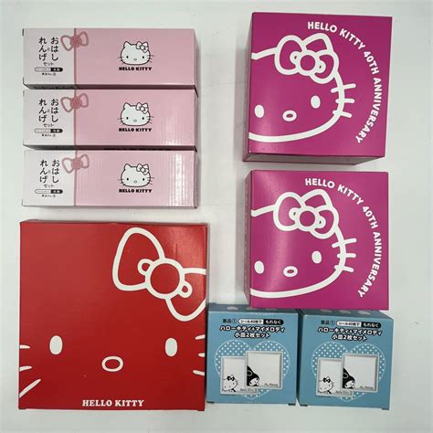 【未使用】【新品・未使用】 Hello Kittyハローキティ ガラスパーティプレート ガラスボウル キティ＆マイメロ 小皿 お箸とれんげ