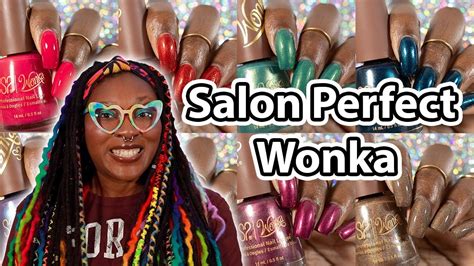 Salon Perfect X Wonka Nail Polish Collection Swatches And Review