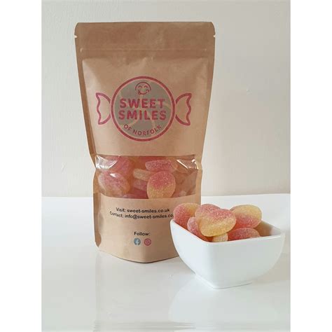 Sweet Smiles Fizzy Peaches Sweet Pouch 200g Jarrolds Norwich