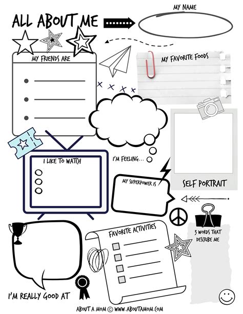 All About Me Worksheet Preschool – E Street Light