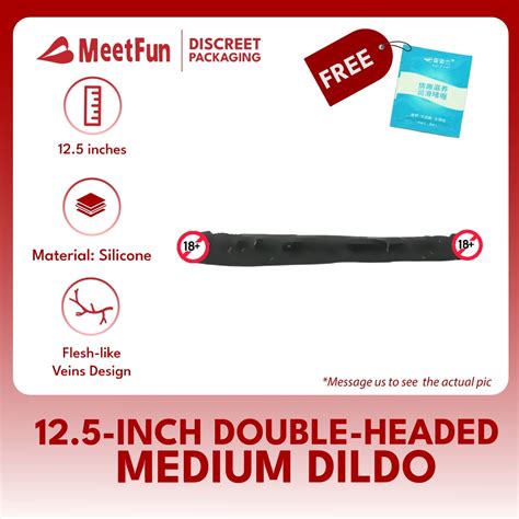 Meetfun 12 5 Inch Medium Double Headed Dildo With Realistic Veins