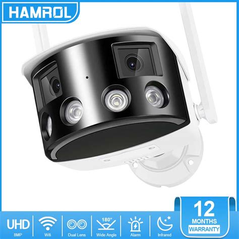 Hamrol Mp K Ultra Hd Wide Angle Dual Lens Wifi Camera Ai Human