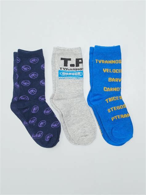 Lot De 3 Paires De Chaussettes Jurassic World Bleu Kiabi 6 00