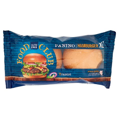 Nutrifree Food Club Panino Hamburger XL Senza Glutine 200 G Carrefour