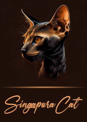 Singapura Cat Portrait Poster By Artistic Paradigms Displate