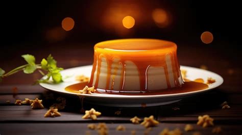 Premium AI Image | Creme caramel flan caramel pudding