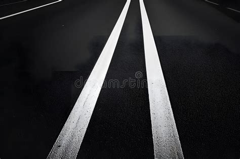 Aerial View Of Asphalt Road With White Lines Stock Illustration