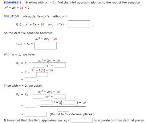 Solved EXAMPLE 1 Starting With X1 3 Find The Third Chegg