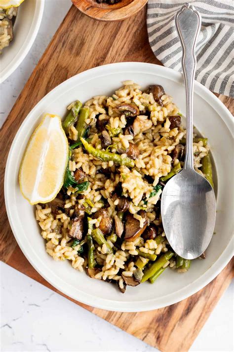 Mushroom & Asparagus Risotto - Clean Green Simple