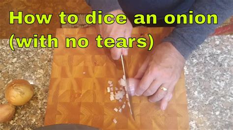 How To Dice An Onion With No Tears YouTube