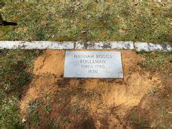 Hannah Boggs Fogleman Find A Grave Memorial