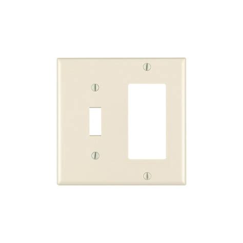 Leviton Decora Almond 2 Gang Thermoset Plastic Gfcirockertoggle Wall Plate 1 Pk