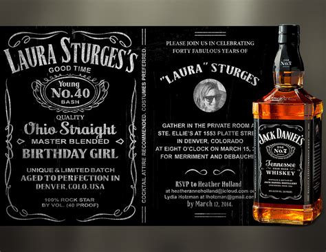 Whiskey Inspired 40th Birthday Bash Invitation On Behance