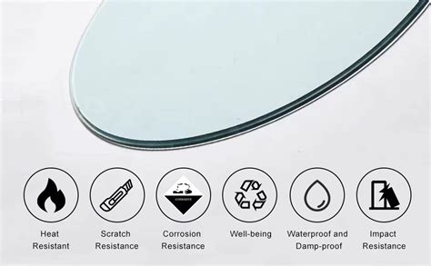 Amazon Tesnus Clear Round Glass Table Top Thick