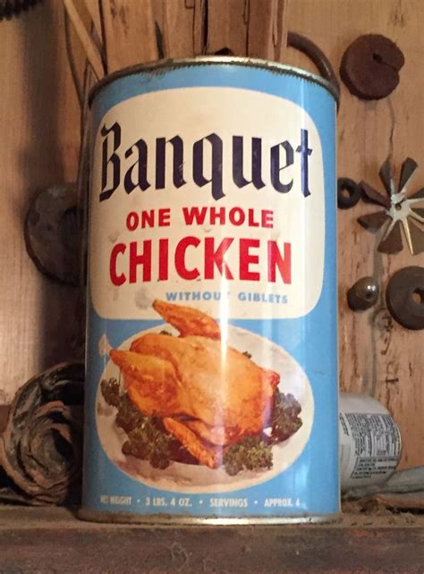 Vintage Packaging Banquet Chicken In A Can