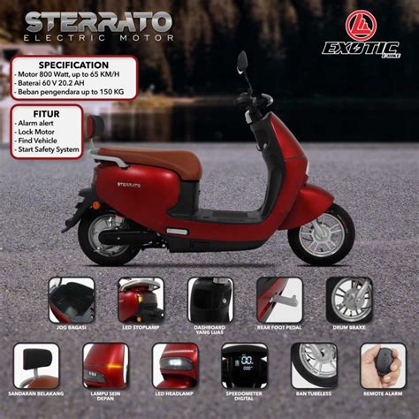 Jual Sepeda Motor Listrik Sterrato Sterato Pacific Exotic Shopee