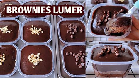 BROWNIES LUMER SUPER LEMBUT TANPA OVEN ENAK BANGET DIMAKAN MELELEH BISA