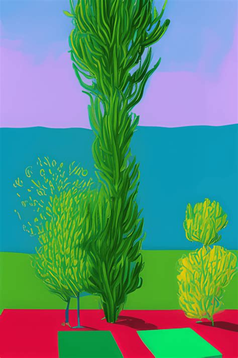 David Hockney Style Summer Mood Tone Painting Sunny Creative Fabrica