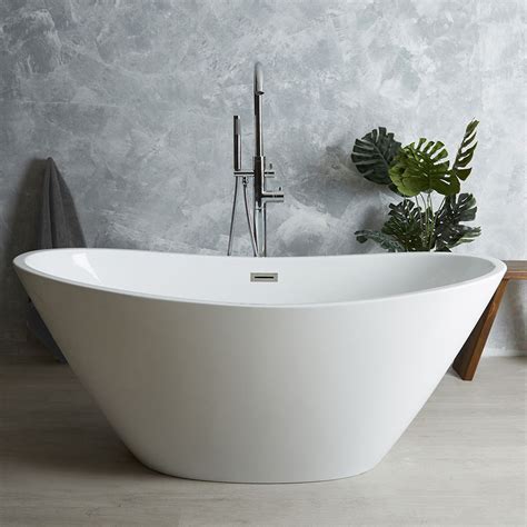 Freistehende Badewanne oval mit zwei Rückenschrägen 1500mm x 750mm