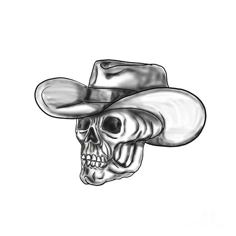 Cowboy Skull Drawing at PaintingValley.com | Explore collection of ...