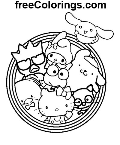 Logo Ul Sanrio Pagini De Colorat Imprimabile Gratuite