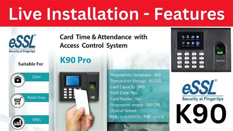 Essl K Biometric Attendance Machine Live Installation Complete