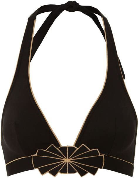 Huit Cleopatra Triangle Bikini Top ShopStyle Two Piece Swimsuits