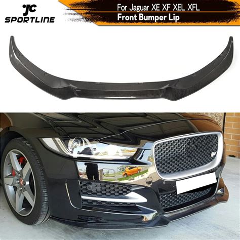 Carbon Fiber Frp Front Bumper Lip Spoiler Splitters For Jaguar Xe Xf