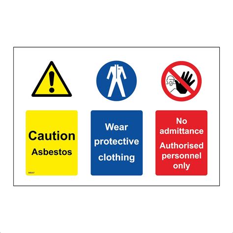 Caution Asbestos Wear PPE No Admittance Unauthorised – PWDirect