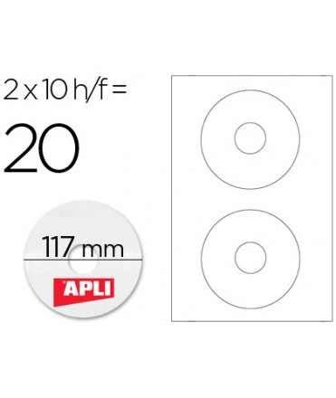 Etiqueta Adhesiva Apli Tama O Cd Rom Mm Para Fotocopiadora