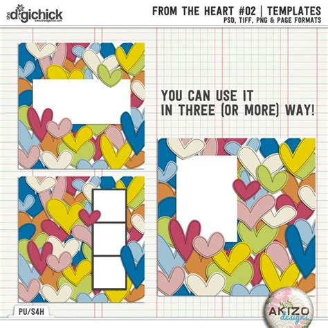 From The Heart By Akizo Designs Digital Scrapbooking Template