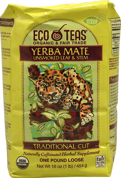 Eco Teas Organic Loose Leaf Tea Yerba Mate 1 Lb Vitacost