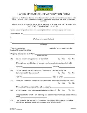 Fillable Online Department Of Local Government Pensioner Concession