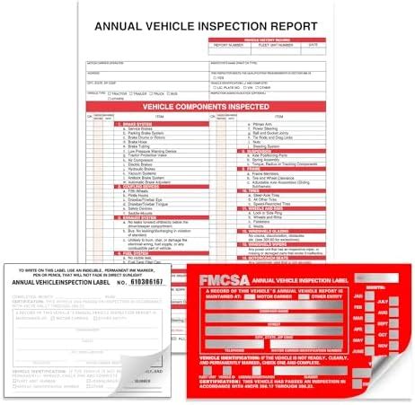 Amazon J J Keller 50 Pack Record Of Annual Inspection Form