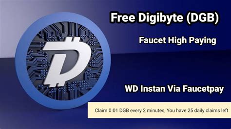 High Paying Web Faucet Dugibyte DGB WD Instan Faucetpay YouTube