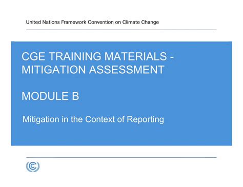 Pdf Cge Training Materials Mitigation Assessment Module B Dokumen