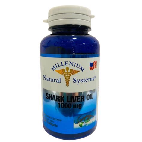 Shark Liver Oil 1 000 Mg Aceite De Higado De Tiburon X100 Softgels