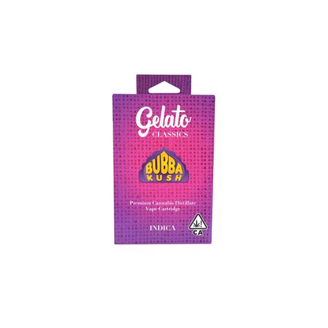 Gelato 1g Classics Cartridge Bubba Kush Golden State Greens