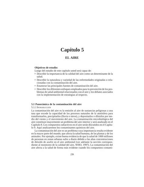 PDF Capítulo 5 BVSDE Desarrollo Sostenible Capítulo 5 EL AIRE