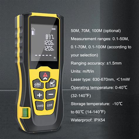 Handheld Laser Rangefinder High Precise Electronic Measuring Ruler