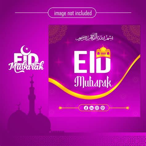 Eid Mubarak Social Media Post Design 2 Images Behance