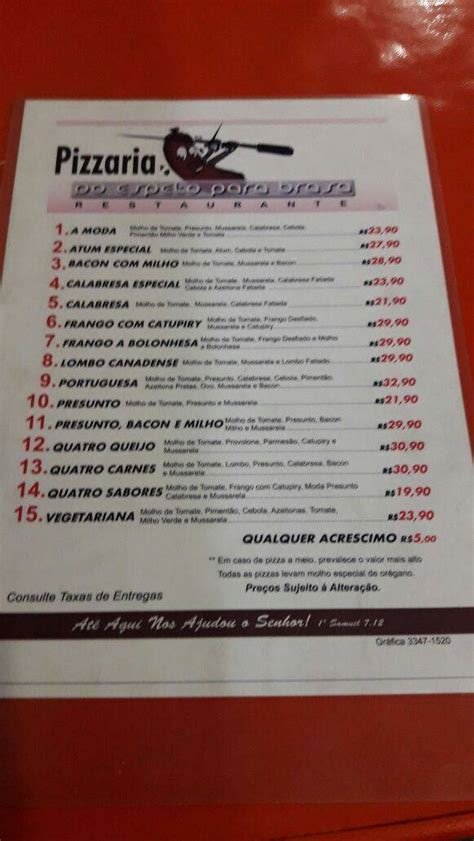 Menu Em Restaurante Do Espeto Para Brasa Belo Horizonte