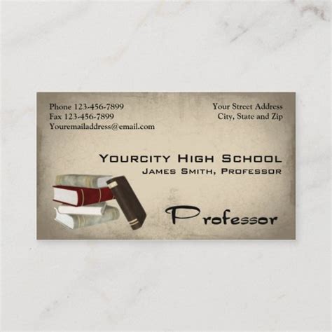 Professor Business Card Zazzle