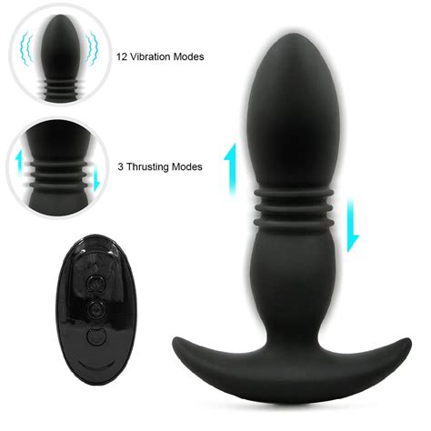 Vibrating Butt Plug Rechargeable Vibrator Anal Toy With Remote Control