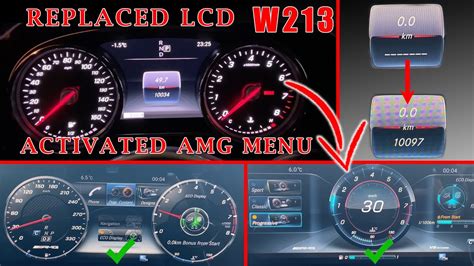 Mercedes Benz W213 замена приборной панели на LСd Big Активация Amg меню Lcd W213 Command Ntg 5