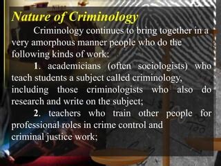 CRIMINOLOGY An Introduction And Overview PPT