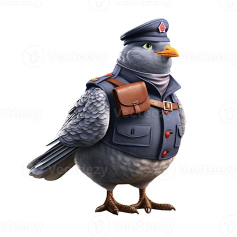 3D Realistic Cute Pigeon Mascot 24693867 PNG